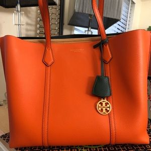 Tory burch triple compartment perry tote
